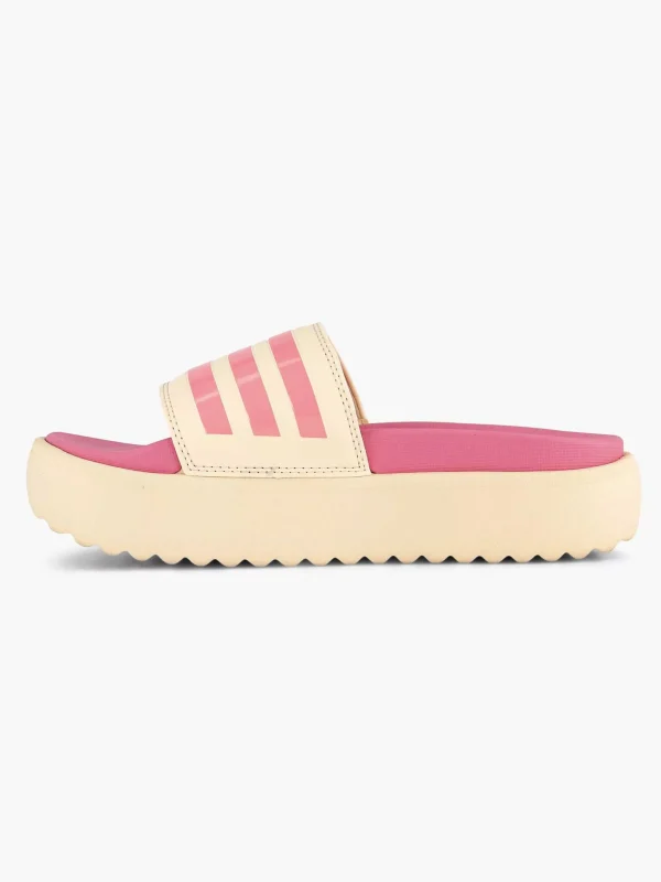 Dames adidas Beige Adilette Platform