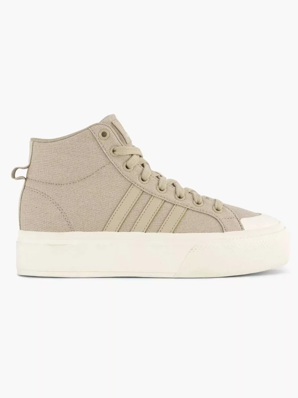 Dames adidas Beige Bravada 2.0 Mid Platform