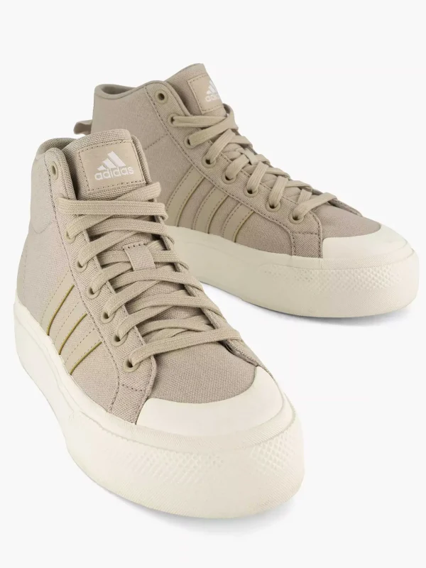 Dames adidas Beige Bravada 2.0 Mid Platform