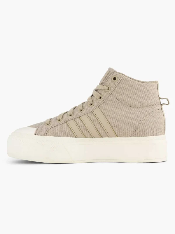 Dames adidas Beige Bravada 2.0 Mid Platform