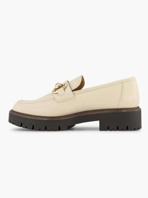 Dames Oxmox Beige Chunky Loafer Sierketting