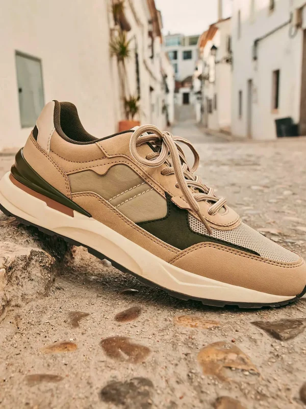 Heren Oxmox Beige Chunky Sneaker