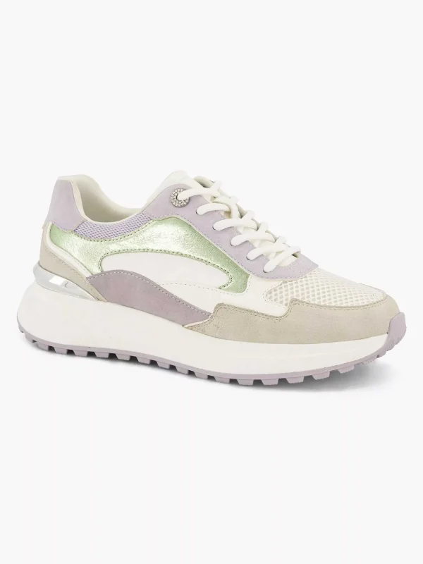 Dames Graceland Beige Chunky Sneaker Glitter