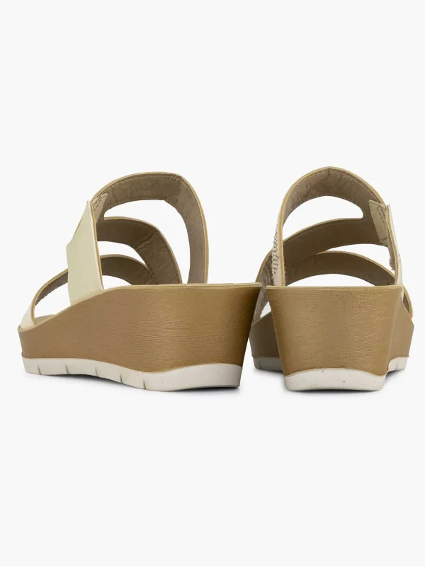 Dames Easy Street Beige Comfort Slipper