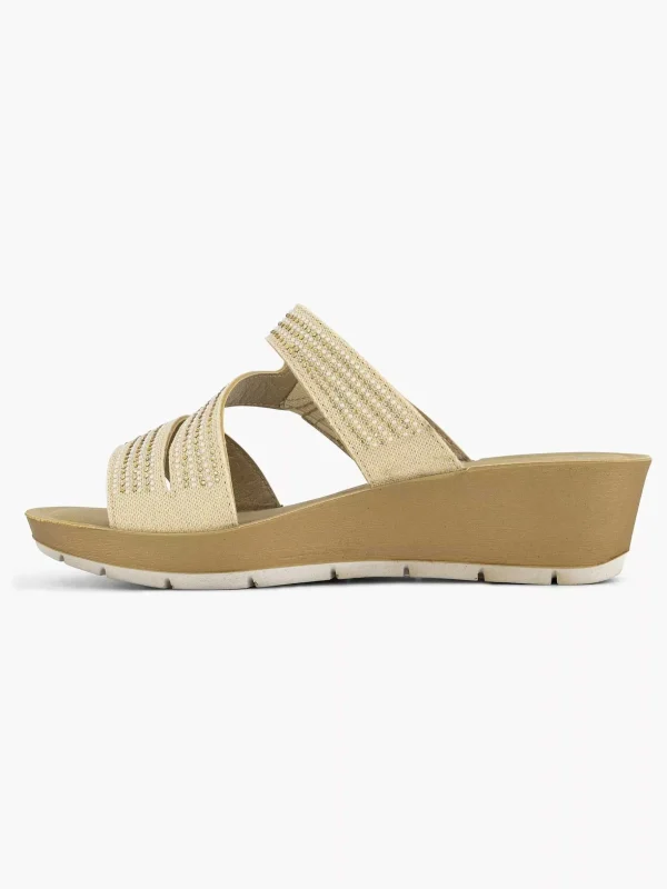 Dames Easy Street Beige Comfort Slipper