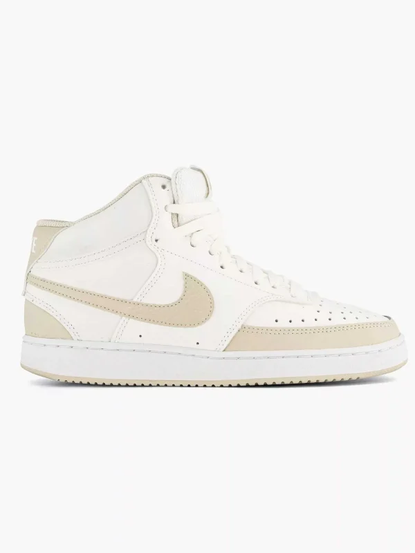 Dames Nike Beige Court Vision Mid