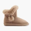 Dames Graceland Beige Enkelboot Gevoerd
