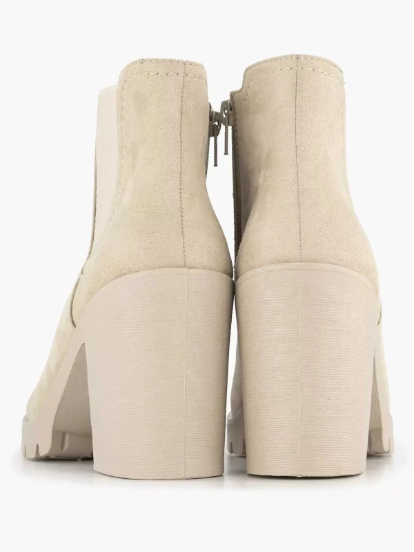 Dames Graceland Beige Enkellaars Hak