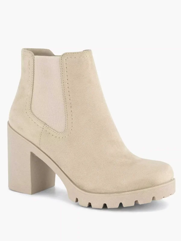 Dames Graceland Beige Enkellaars Hak