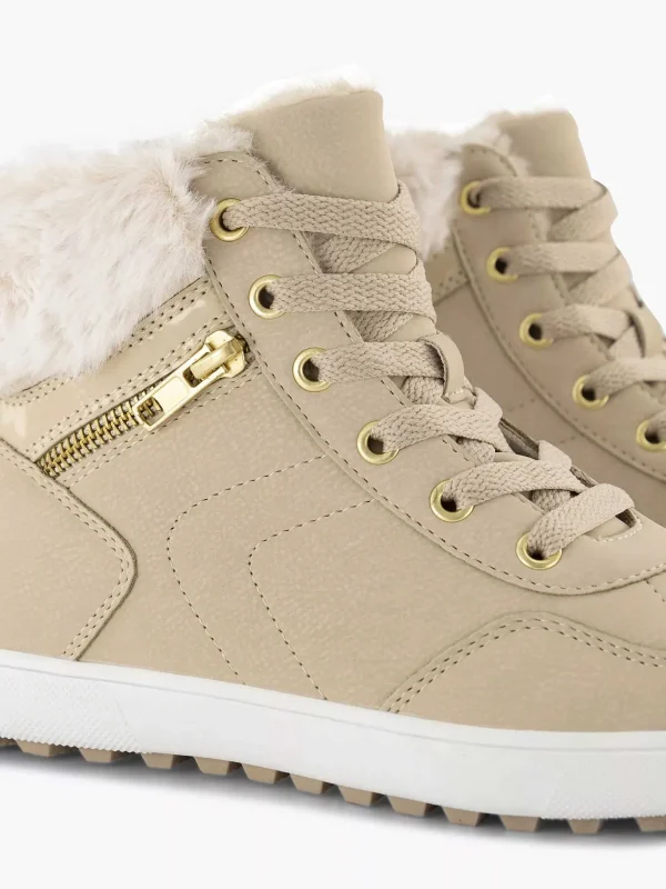 Dames Graceland Beige Hoge Sneaker