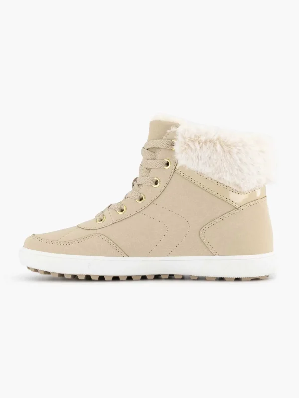 Dames Graceland Beige Hoge Sneaker
