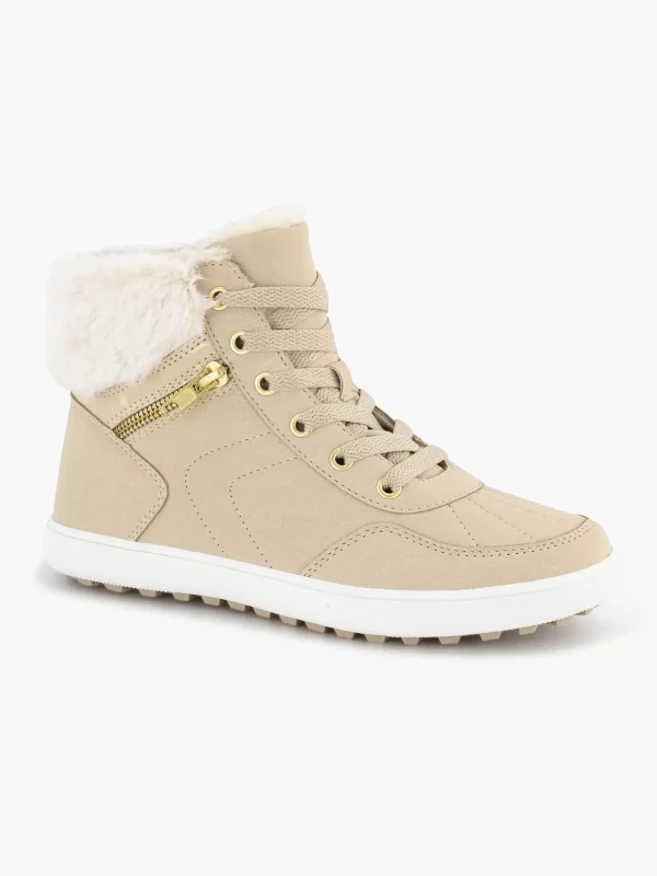 Dames Graceland Beige Hoge Sneaker