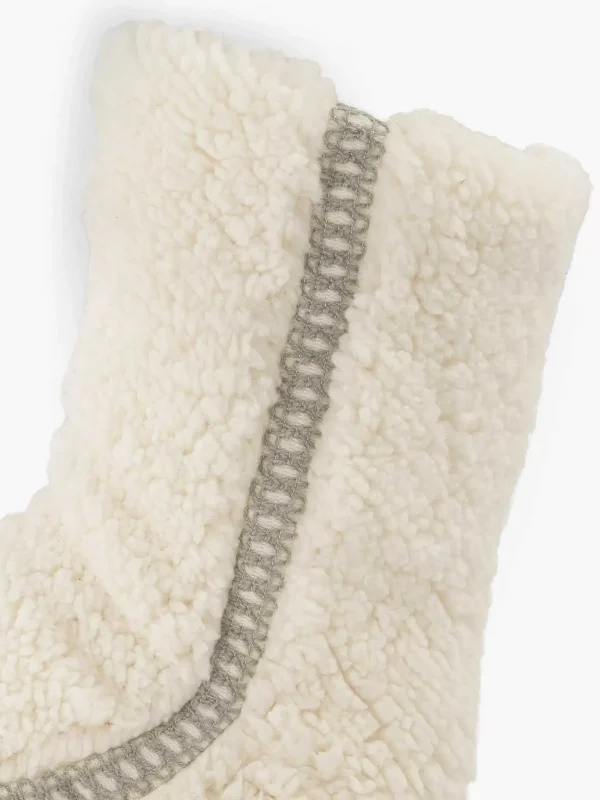 Dames vanHaren Beige Huissok Teddy