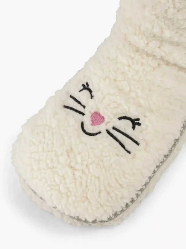 Dames vanHaren Beige Huissok Teddy
