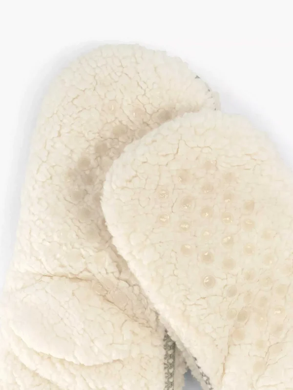 Dames vanHaren Beige Huissok Teddy