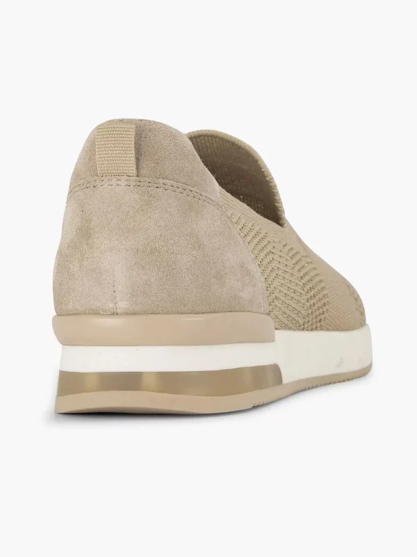 Dames Medicus Beige Instap Comfort Sneaker Knitted