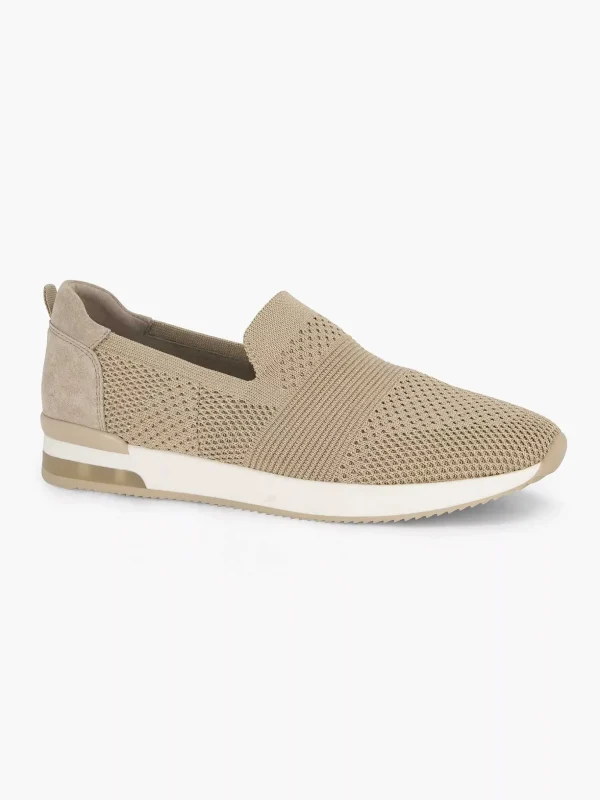 Dames Medicus Beige Instap Comfort Sneaker Knitted