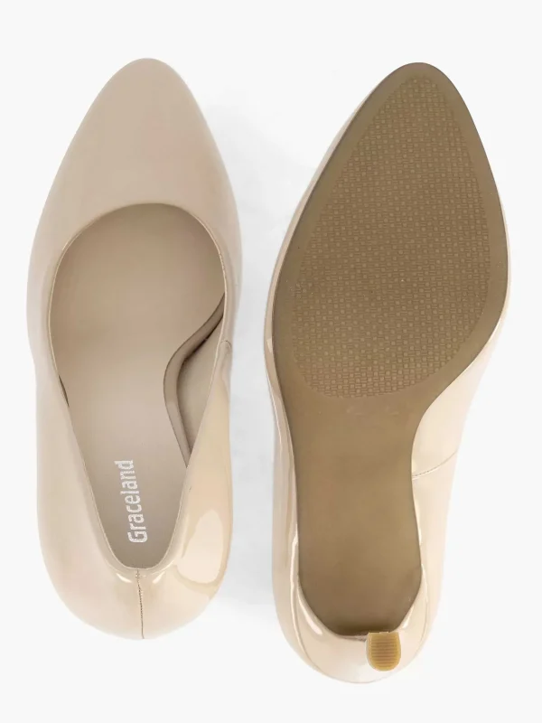 Dames Graceland Beige Lak Pump