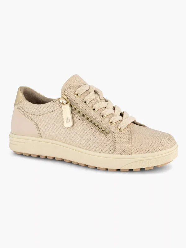 Dames Medicus Beige Leren Sneaker