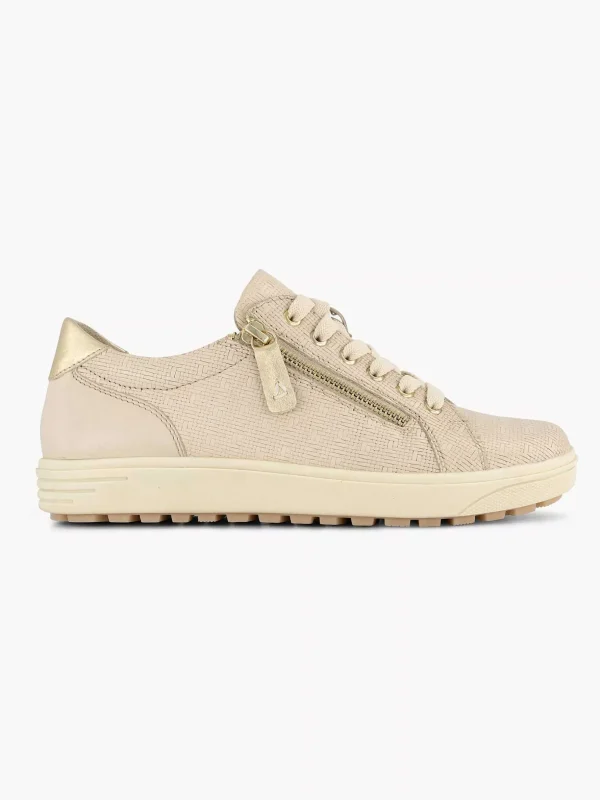 Dames Medicus Beige Leren Sneaker