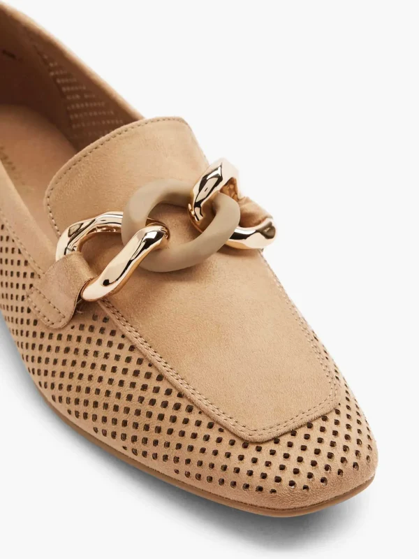 Dames Graceland Beige Loafer Sierketting