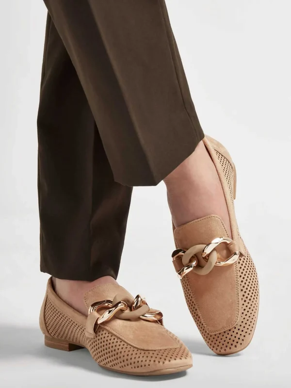 Dames Graceland Beige Loafer Sierketting