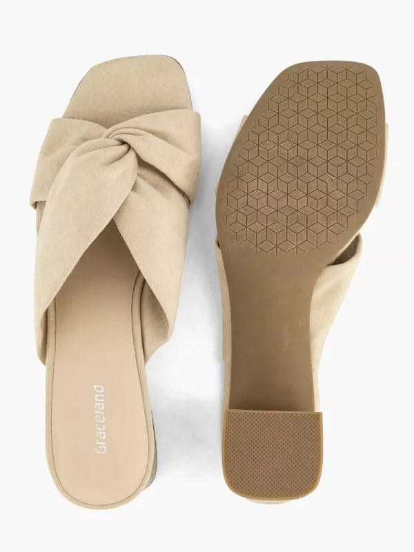 Dames Graceland Beige Muiltje Knoop