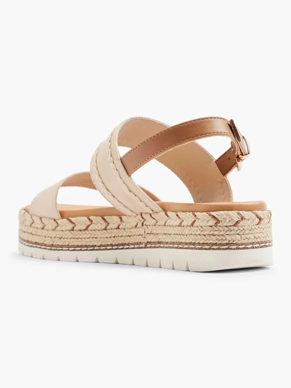 Dames Esprit Beige Platform Sandaal