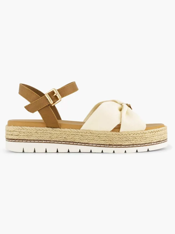 Dames Esprit Beige Platform Sandaal