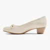 Dames Easy Street Beige Pump Sierketting