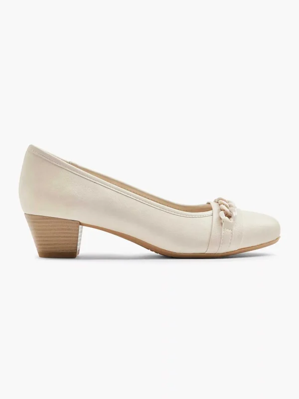 Dames Easy Street Beige Pump Sierketting