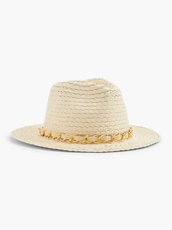 Dames Graceland Beige Rieten Strandhoed