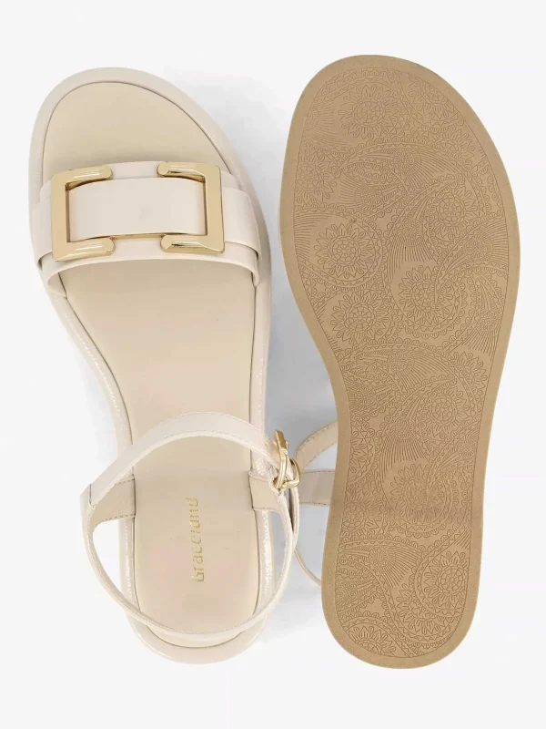 Dames Graceland Beige Sandaal Siergesp