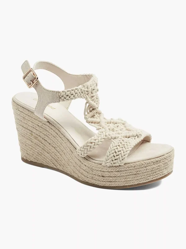 Dames Graceland Beige Sandalette Sleehak