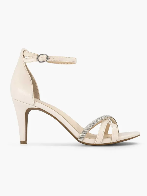 Dames Graceland Beige Sandalette Steentjes