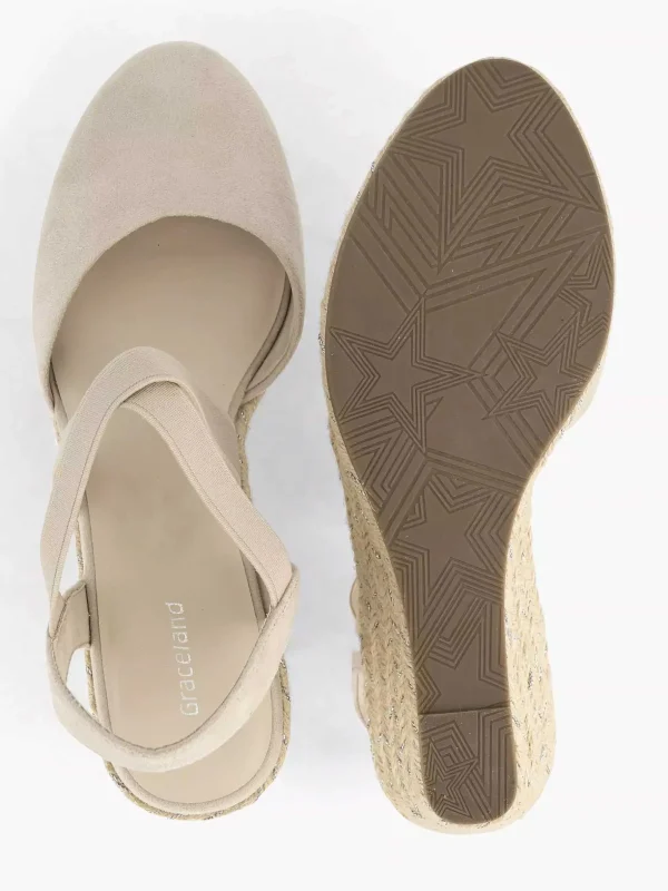 Dames Graceland Beige Slingback Sleehak