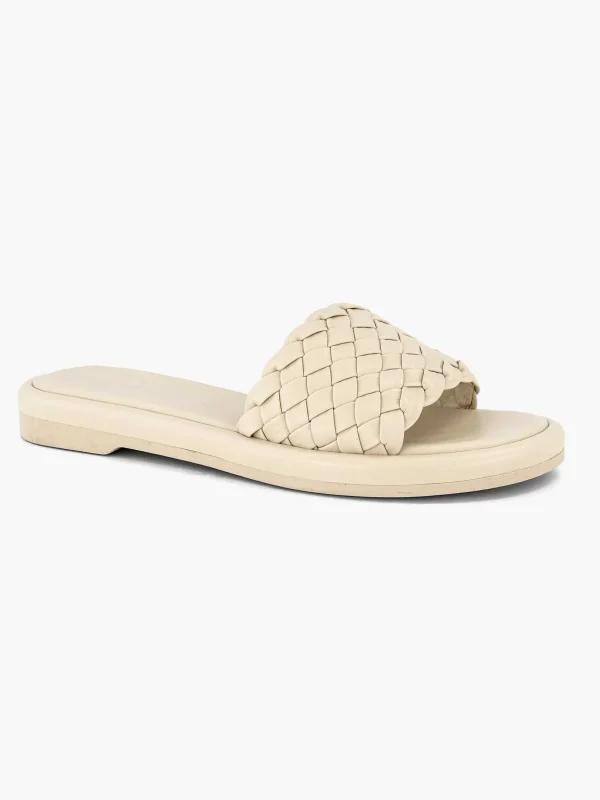 Dames Graceland Beige Slipper Gevlochten