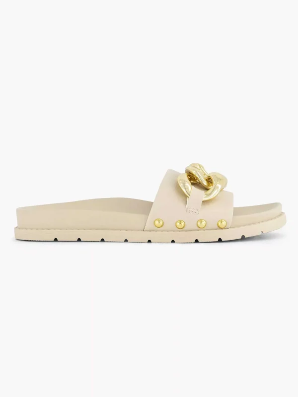 Dames Oxmox Beige Slipper Sierketting