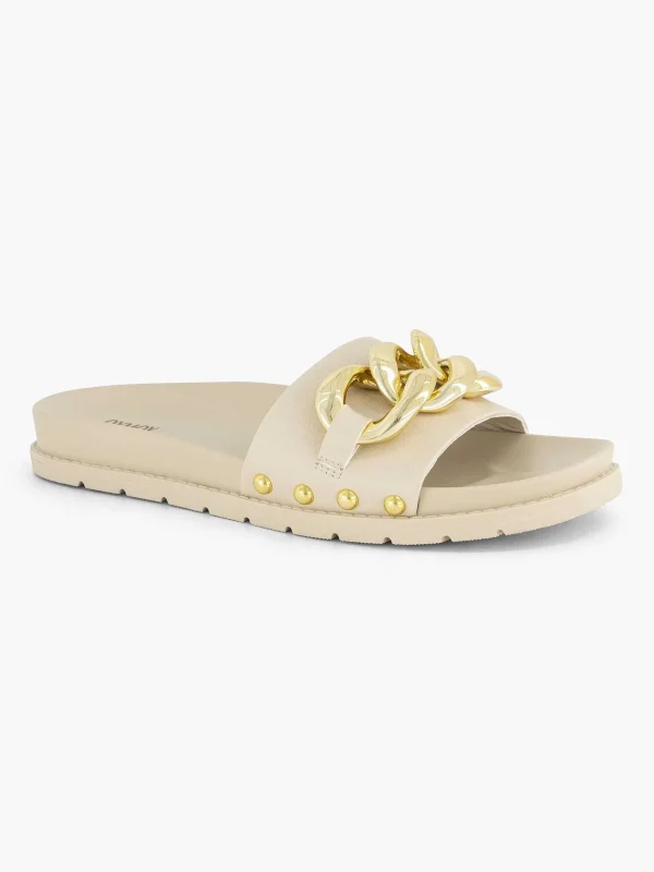 Dames Oxmox Beige Slipper Sierketting