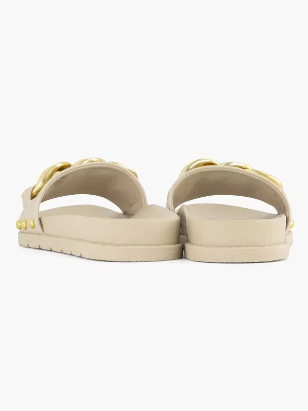 Dames Oxmox Beige Slipper Sierketting