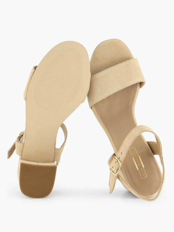 Dames 5th Avenue Beige Suede Sandalette