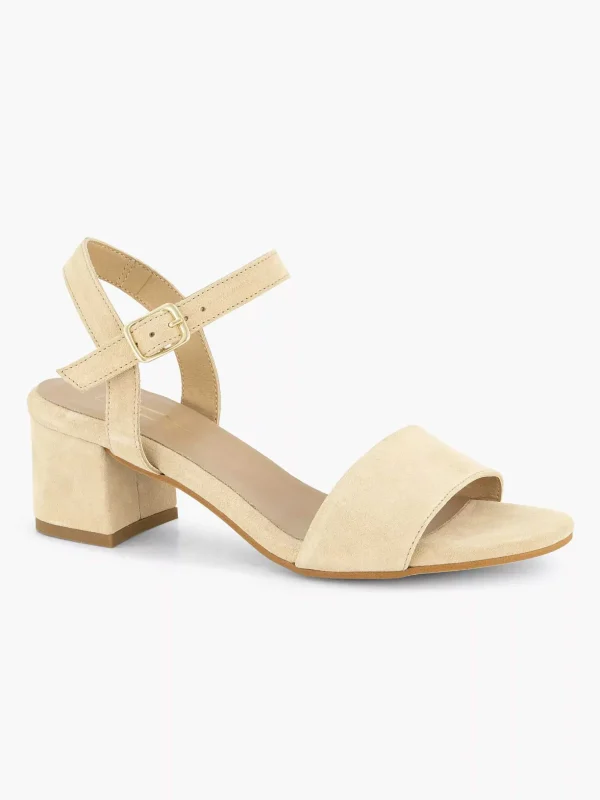 Dames 5th Avenue Beige Suede Sandalette