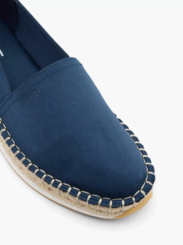 Dames Esprit Blauwe Platform Espadrille