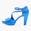 Dames Graceland Blauwe Pump Satijn