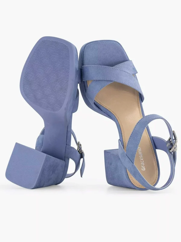 Dames Graceland Blauwe Sandalette