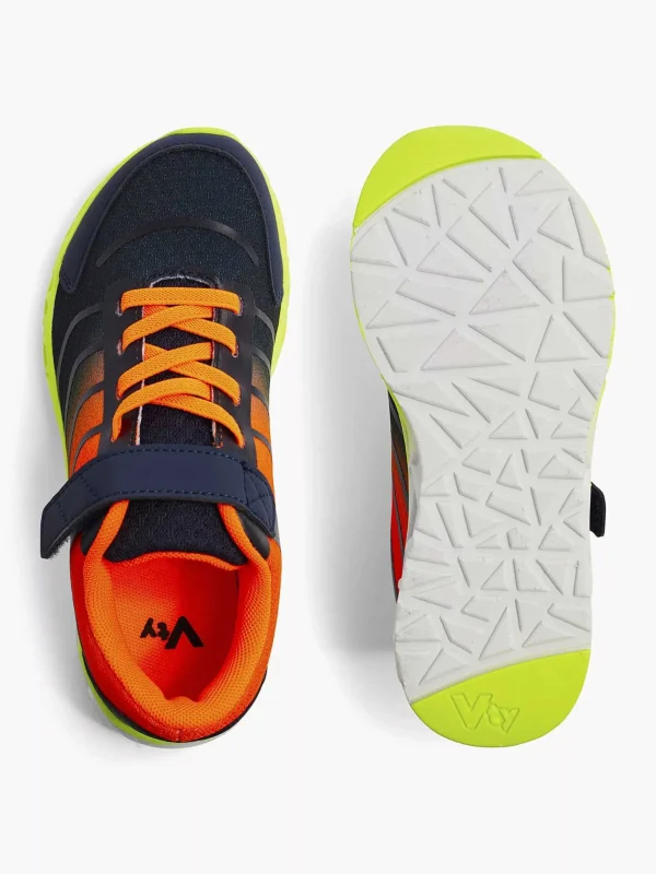 Kinderen Vty Blauwe Sneaker Elastische Veter