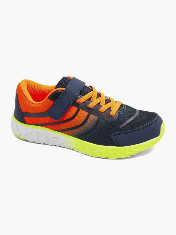 Kinderen Vty Blauwe Sneaker Elastische Veter