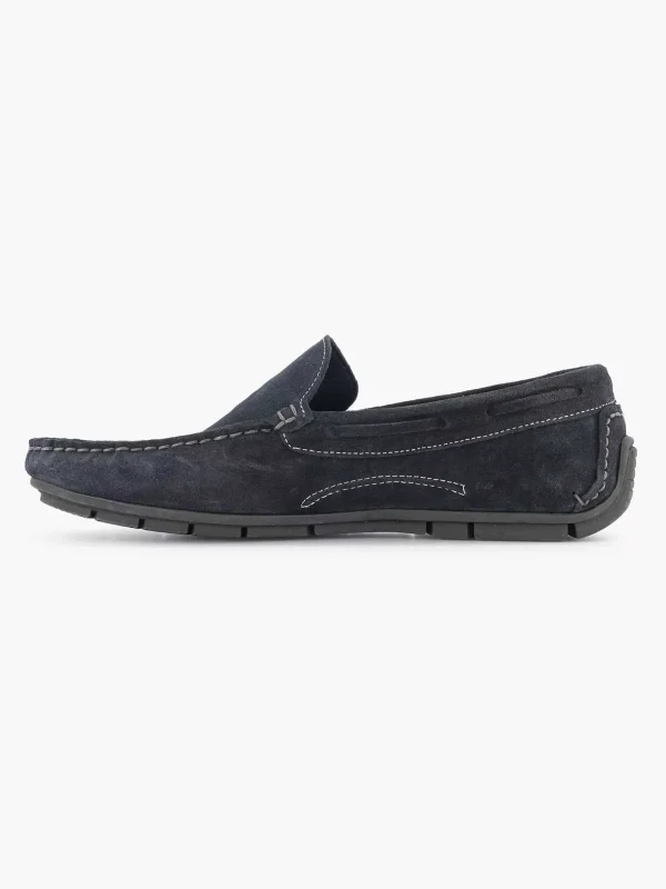 Heren Easy Street Blauwe Suede Comfort Instapper
