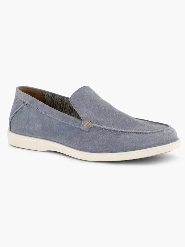 Heren Memphis One Blauwe Suede Loafer