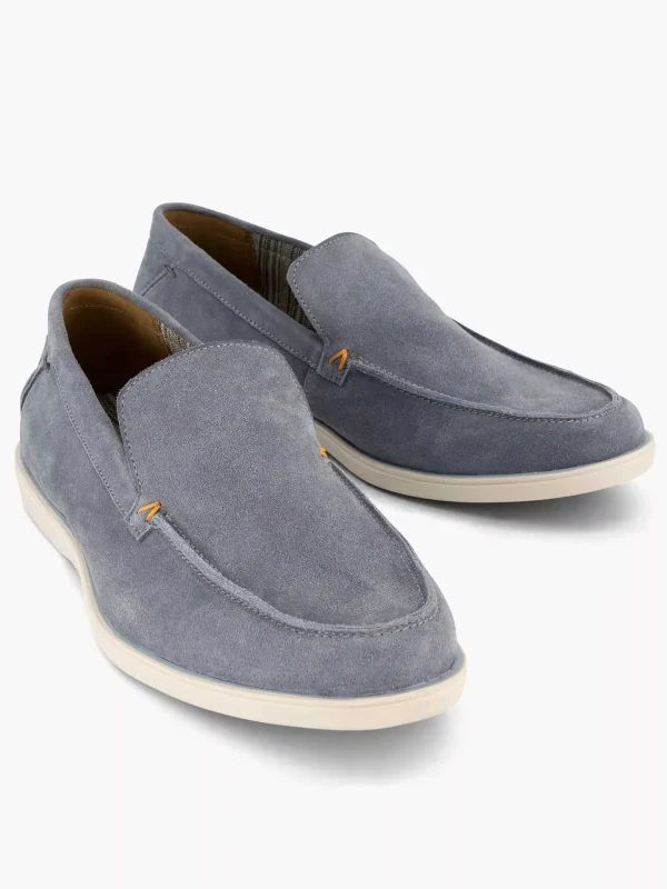 Heren Memphis One Blauwe Suede Loafer